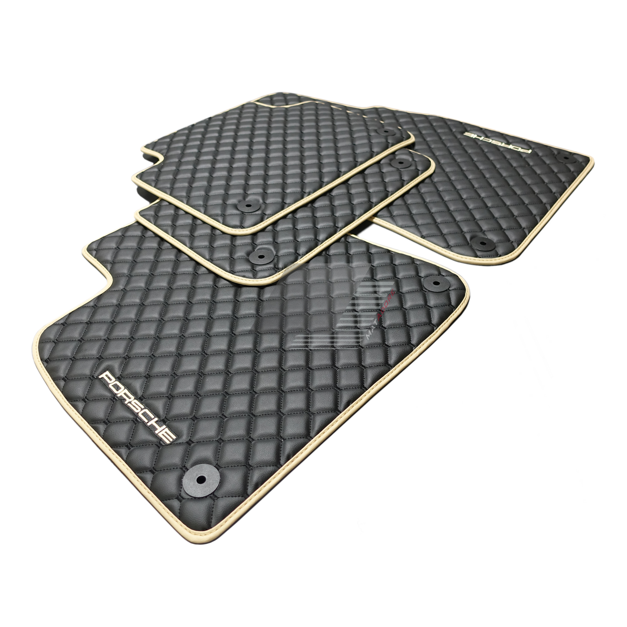 Porsche Cayenne Leather Floor Mats 2011-2018 *RHD #Porsche #Side
